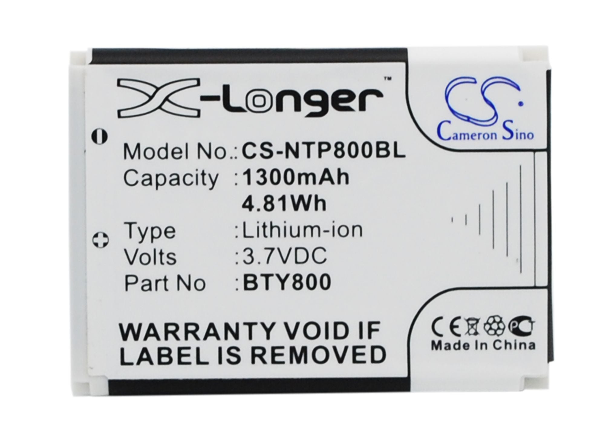 Cipherlab 8000 8200 8230 8300 CPT-8300 Barcode Replacement Battery:  BatteryClerk.ca