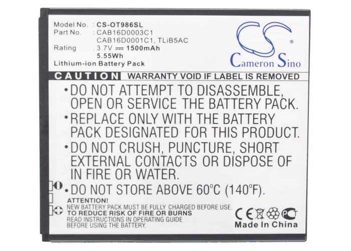 TCL D706 D768 S900 Mobile Phone Replacement Battery-5