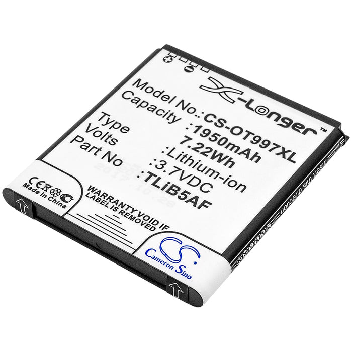 Alcatel Linkzone 41 Linkzone Black Hotspot 1950mAh Replacement Battery-main