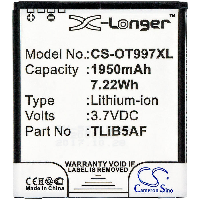 Alcatel Linkzone 41 Linkzone 5271 LinkZone MW40 LinkZone MW40CJ LinkZone MW40V LinkZone MW40VD LinkZone MW41NF MW4 1950mAh Hotspot Replacement Battery-3