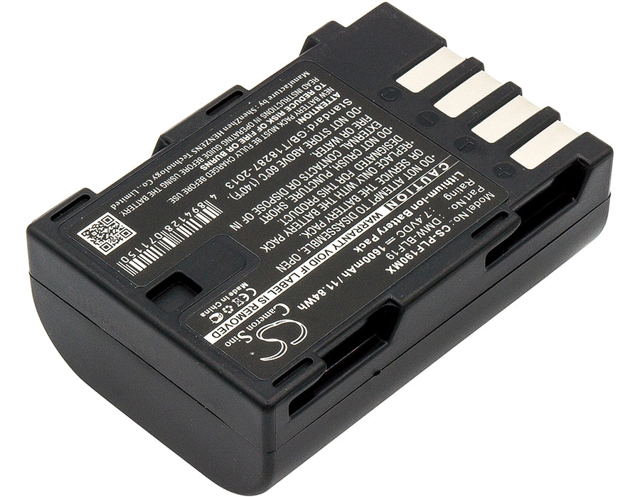 Panasonic Lumix DMC-GH3 Lumix DMC-GH3A Lumix DMC-GH3AGK Lumix DMC-GH3GK Lumix DMC-GH3H Lumix DMC-GH3HGK Lumix DMC-G 1600mAh Camera Replacement Battery-2