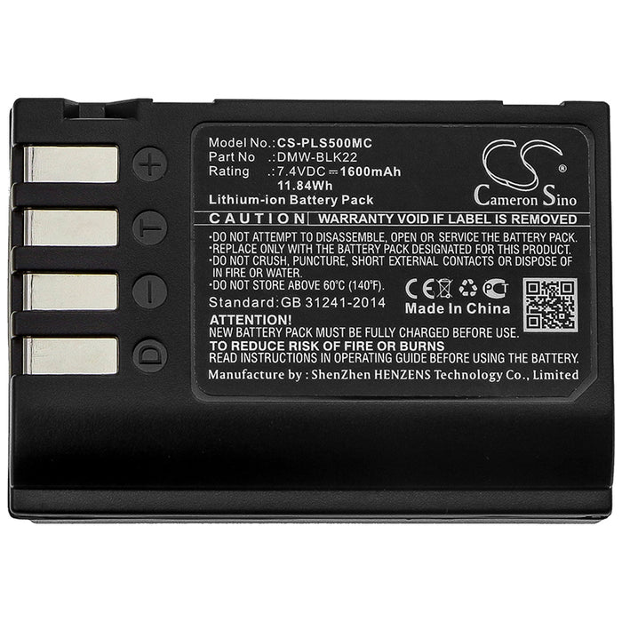 Panasonic Lumix DC-S5 Lumix DC-S5K Lumix G9 Lumix GH5 Lumix GH5S 1600mAh Camera Replacement Battery-5