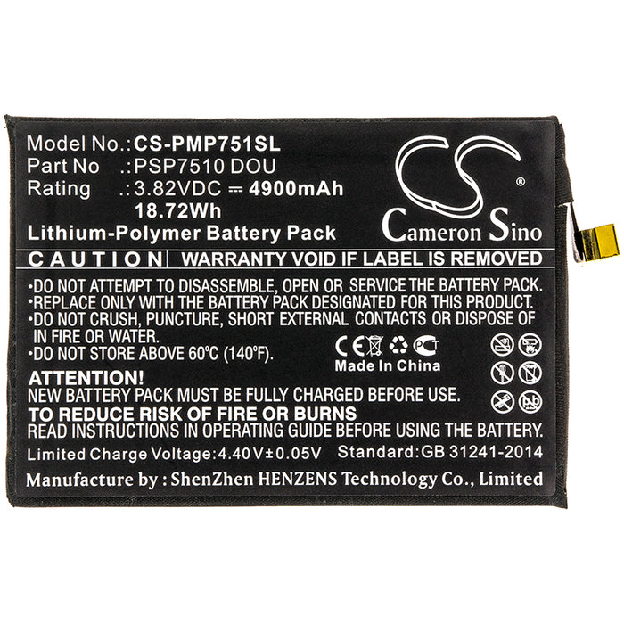 Prestigio Muze C7 Duo PSP7510 DOU Mobile Phone Replacement Battery-3