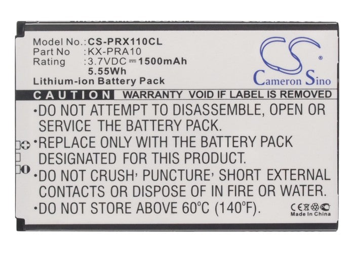 Panasonic KX-PRX110 KX-PRX110GW KX-PRX120 KX-PRX120GW KX-PRX150 KX-PRX150GW 1500mAh Cordless Phone Replacement Battery-5