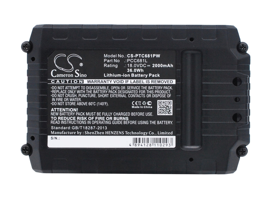 Porter Cable PCC601 PCC681L 2000mAh Replacement Battery-5
