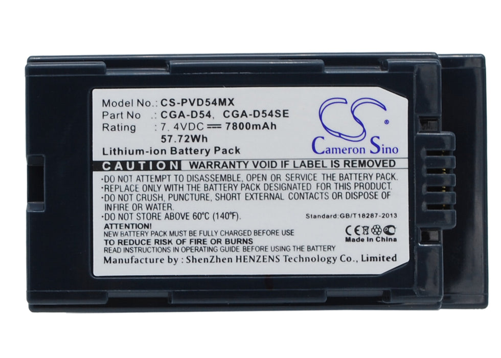 Panasonic AG-DVC180A AG-DVC30 AG-DVC30E AG 7800mAh Replacement Battery-main