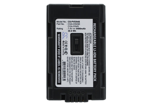 Panasonic AG-DVC180A AG-DVC30 AG-DVC30E AG 5400mAh Replacement Battery-main