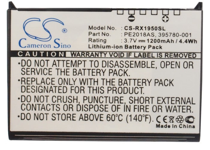 HP iPAQ RX1900 iPAQ RX1950 iPAQ RX1955 1200mAh PDA Replacement Battery-5