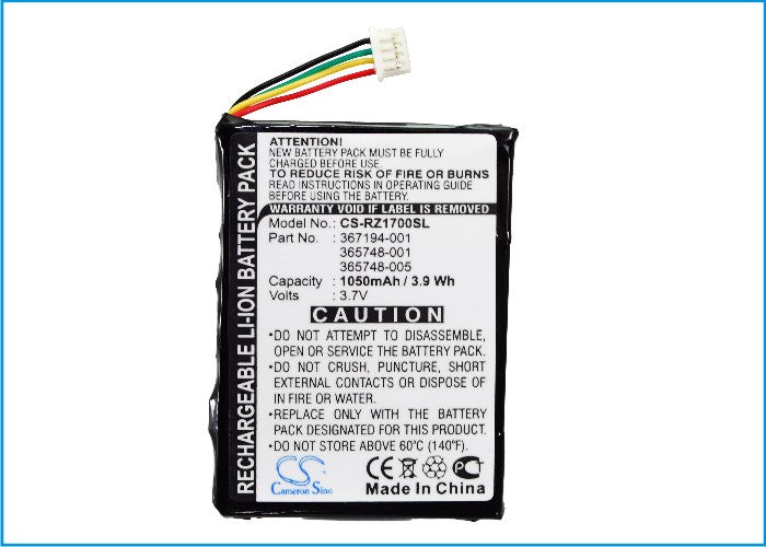 HP iPAQ RZ1700 iPAQ RZ1710 iPAQ RZ1715 iPAQ RZ1717 1050mAh PDA Replacement Battery-4