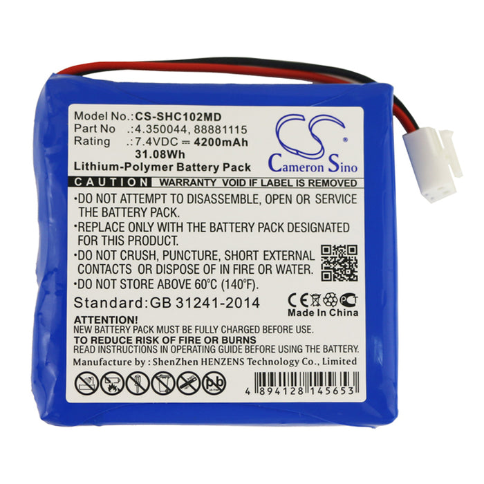 Schiller Cardiovit AT102+ ECG AT102 + MS-2007 MS-2010 MS-2015 Medical Replacement Battery-3