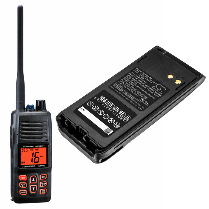 Standard Horizon HX400IS Two Way Radio Replacement Battery-6