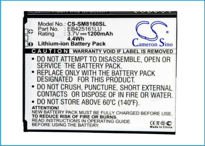 Samsung Galaxy Ace 2 Galaxy Ace II x Galaxy Exhibit Galaxy S Duos Galaxy S Duos 2 Galaxy Trend II Galaxy Tren 1200mAh Mobile Phone Replacement Battery-5