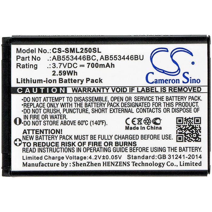 Samsung Beat S Champ Diva Diamond Diva Folder E2652 E2652W GT-C3300 GT-C3300K GT-C5130U GT-E1110C GT-E2120 GT-E2120C  Mobile Phone Replacement Battery-3