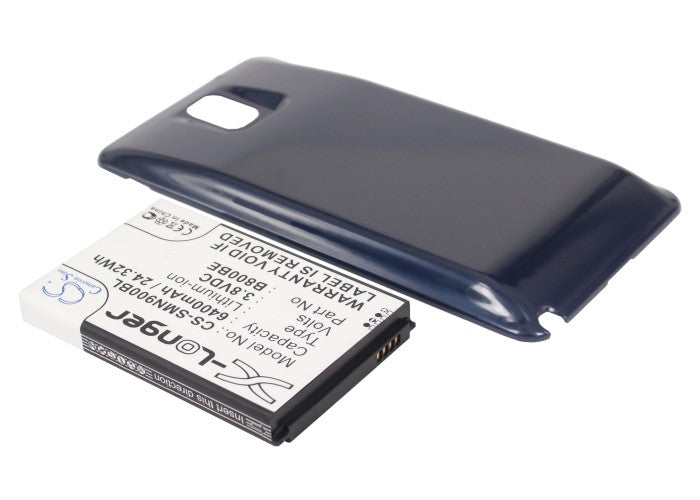 Samsung Galaxy Note 3 Galaxy Note III SC-01F SGH-N075 SM-N900 SM-N9000 SM-N9002 SM-N9005 SM-N9006 SM-N90 6400mAh Blue Mobile Phone Replacement Battery-2