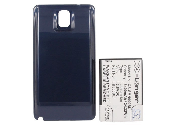 Samsung Galaxy Note 3 Galaxy Note III SC-01F SGH-N075 SM-N900 SM-N9000 SM-N9002 SM-N9005 SM-N9006 SM-N90 6400mAh Blue Mobile Phone Replacement Battery-5