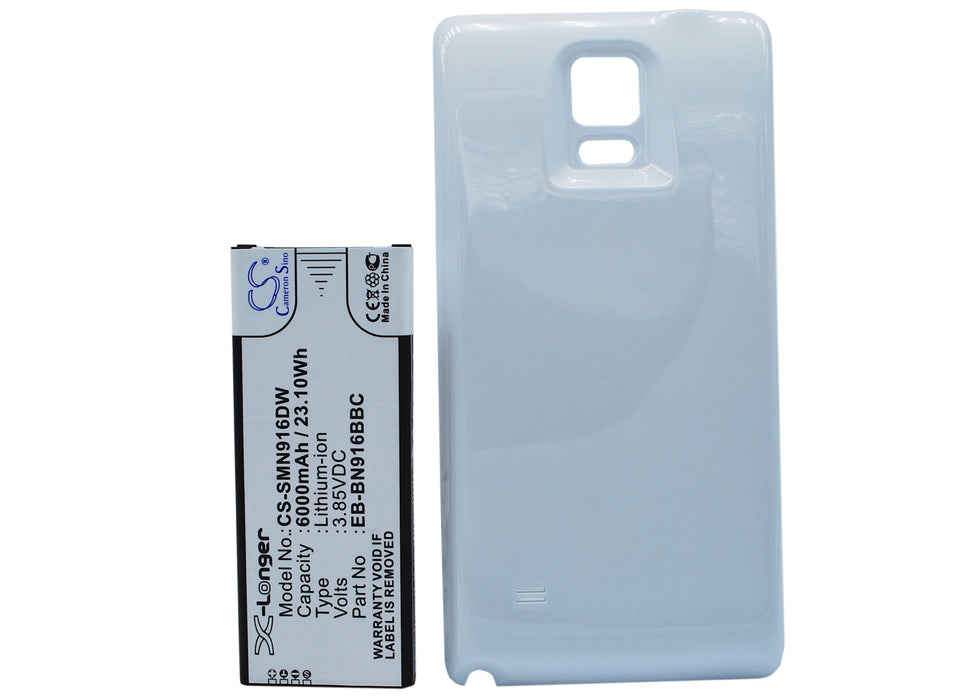 Samsung Galaxy Note 4 ( China Mobile ) SM-N9100 SM-N9106W SM-N9109W SM-N910F 6000mAh White Mobile Phone Replacement Battery-5