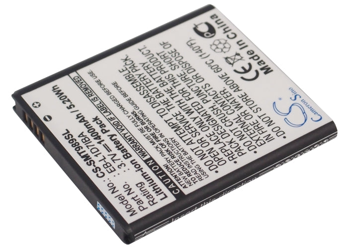 T-Mobile Galaxy S II Ga Black Mobile Phone 1400mAh Replacement Battery-main