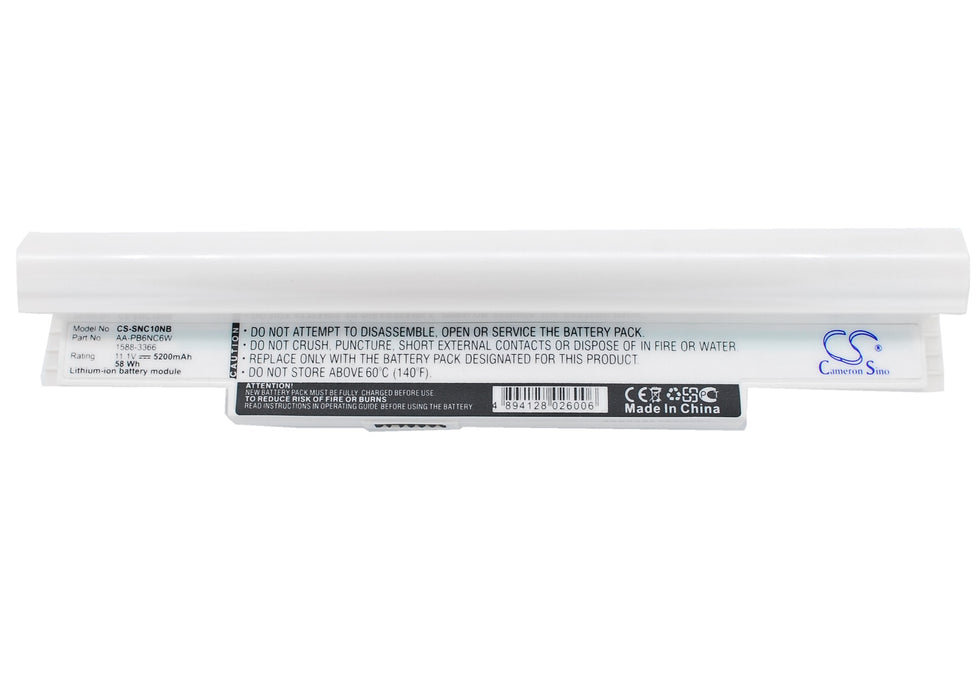 Samsung N110 (black) NP-N110 NP-N110-12PBK NP-N120 NP-N120-12GBK NP-N120-12GW NP-N130 NP-N130-KA 5200mAh White Laptop and Notebook Replacement Battery-5