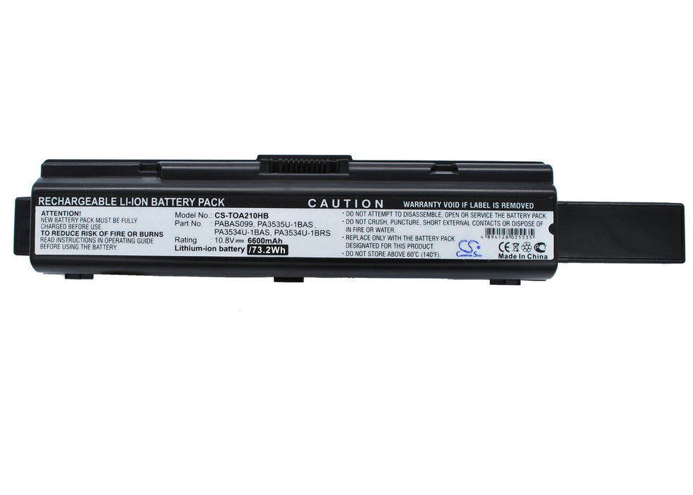 Toshiba Dynabook AX 52 Dynabook AX 52E Dynabook AX 52F Dynabook AX 52G Dynabook AX 52G2 Dynabook AX 52 6600mAh Laptop and Notebook Replacement Battery-5
