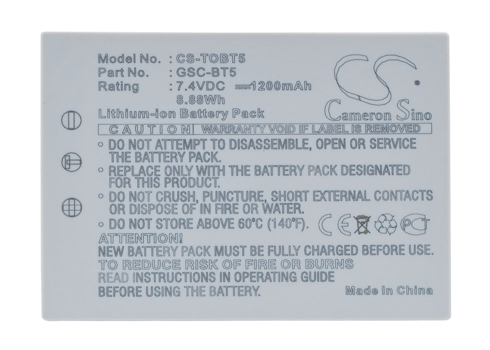 Toshiba Gigashot GSC-R30 Gigashot GSC-R30AU Gigash Replacement Battery-main