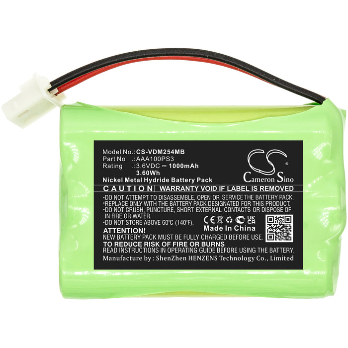 Batterie Rechargeable 2600 MAh 3,7 V Compatible Vtech VM3254, VM3252, VM923, RM2851, Snom C300 - Remplacement Longue Durée