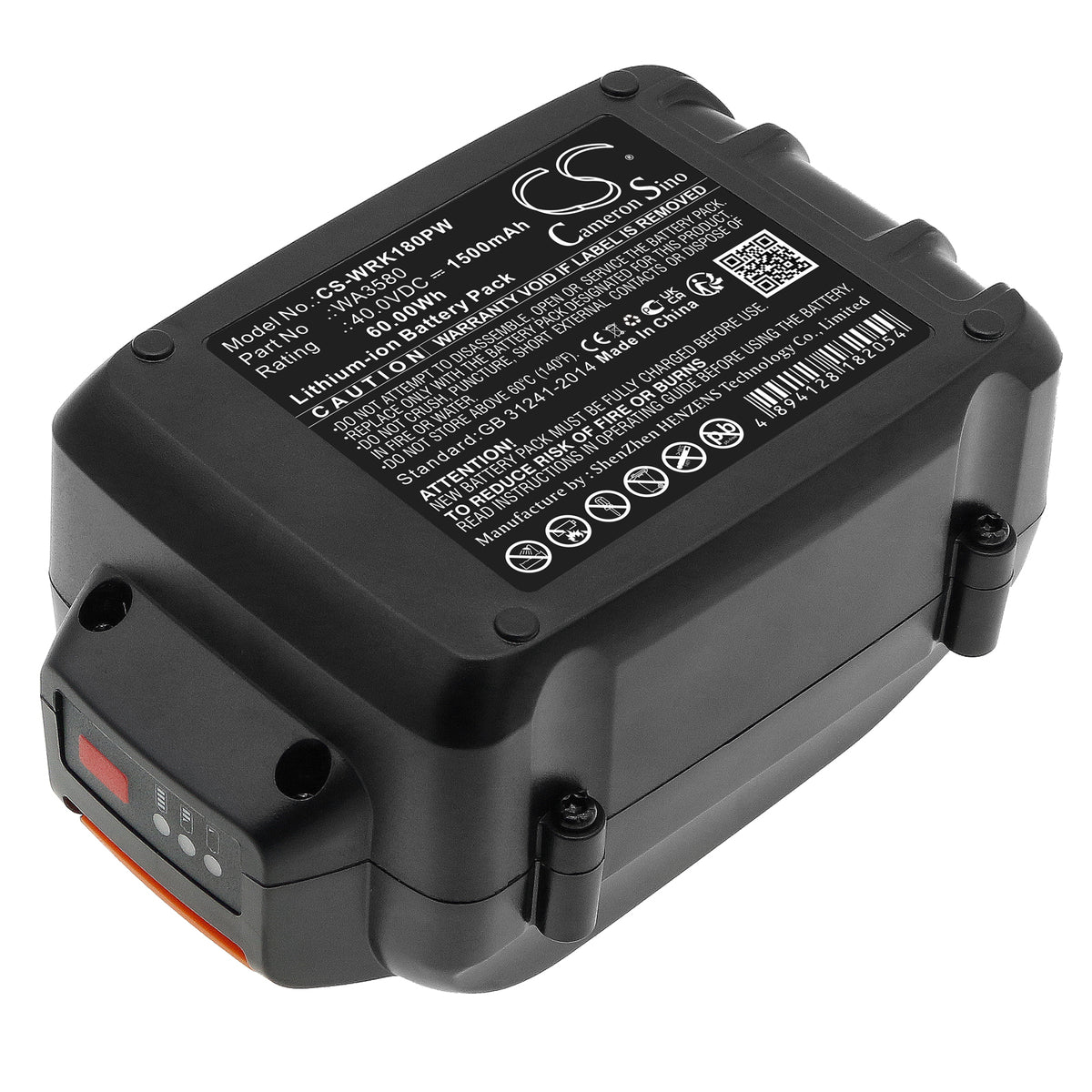 Worx WA3747 WA3877 WG180 WG280 WG380 WG580 WG640 1500mAh Power