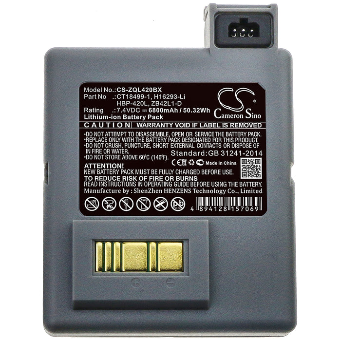 Zebra P4T RP4 RP4T 6800mAh Printer Replacement Battery-3