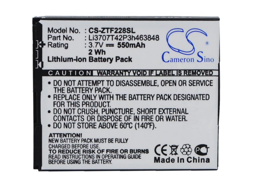 ZTE A711 A933 F228 F280 F285 G-X670 X670 Replacement Battery-main