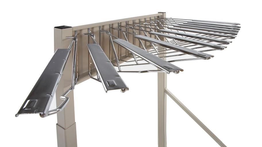 Rolling Stand with 12 Pivot Hangers for Blueprints
