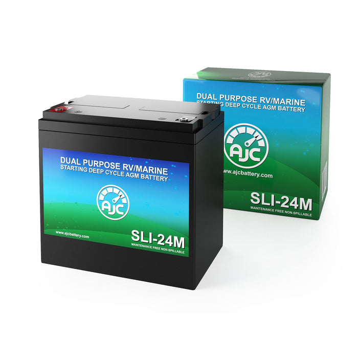 AJC Group 24M Dual Purpose Starting and Deep Cycle RV Marine and Boat Battery
