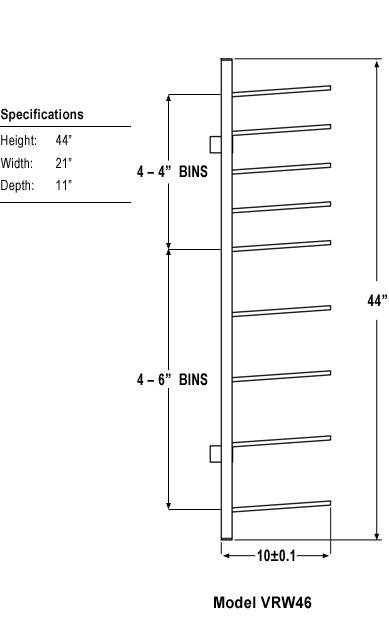 Vis-i-Rack High Capacity Rolled Blueprint Storage Rack with 6 Bins